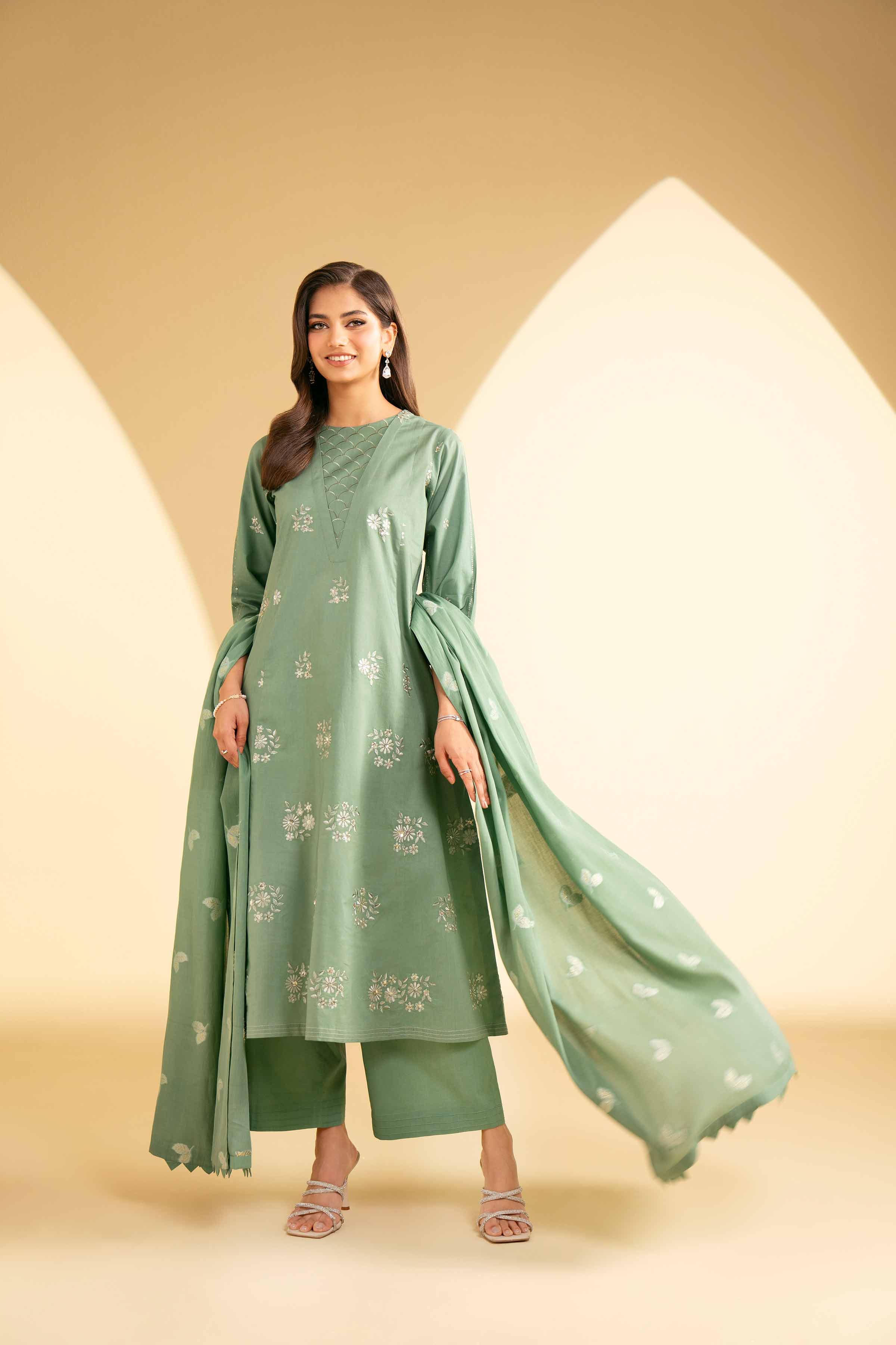 3 Piece - Embroidered Suit - KFE25-16