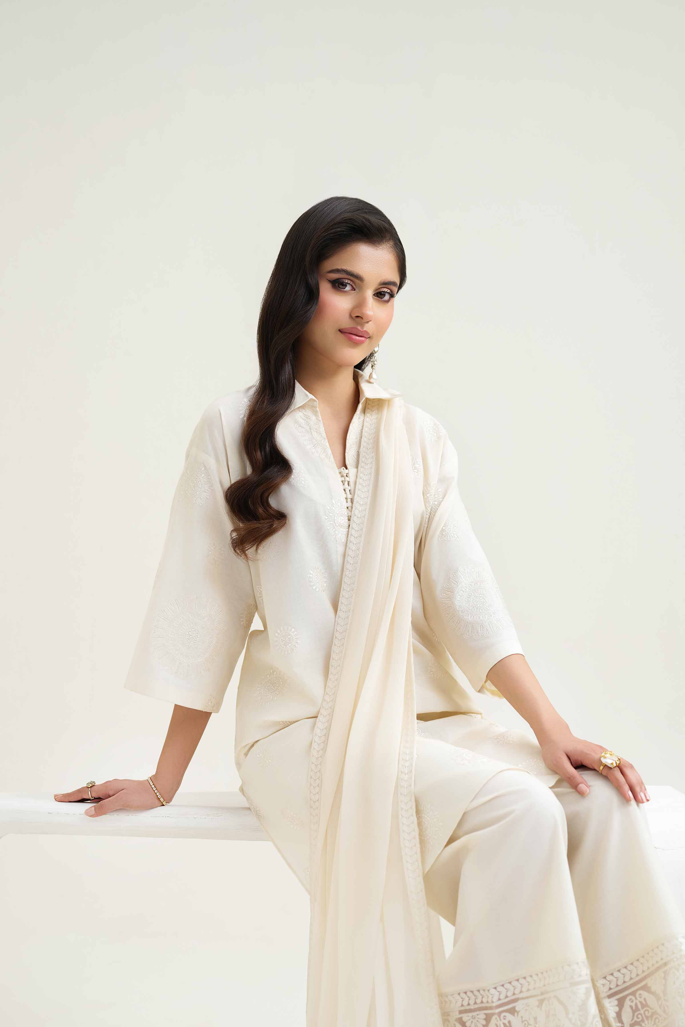 3 Piece - Embroidered Suit - KFS25-02