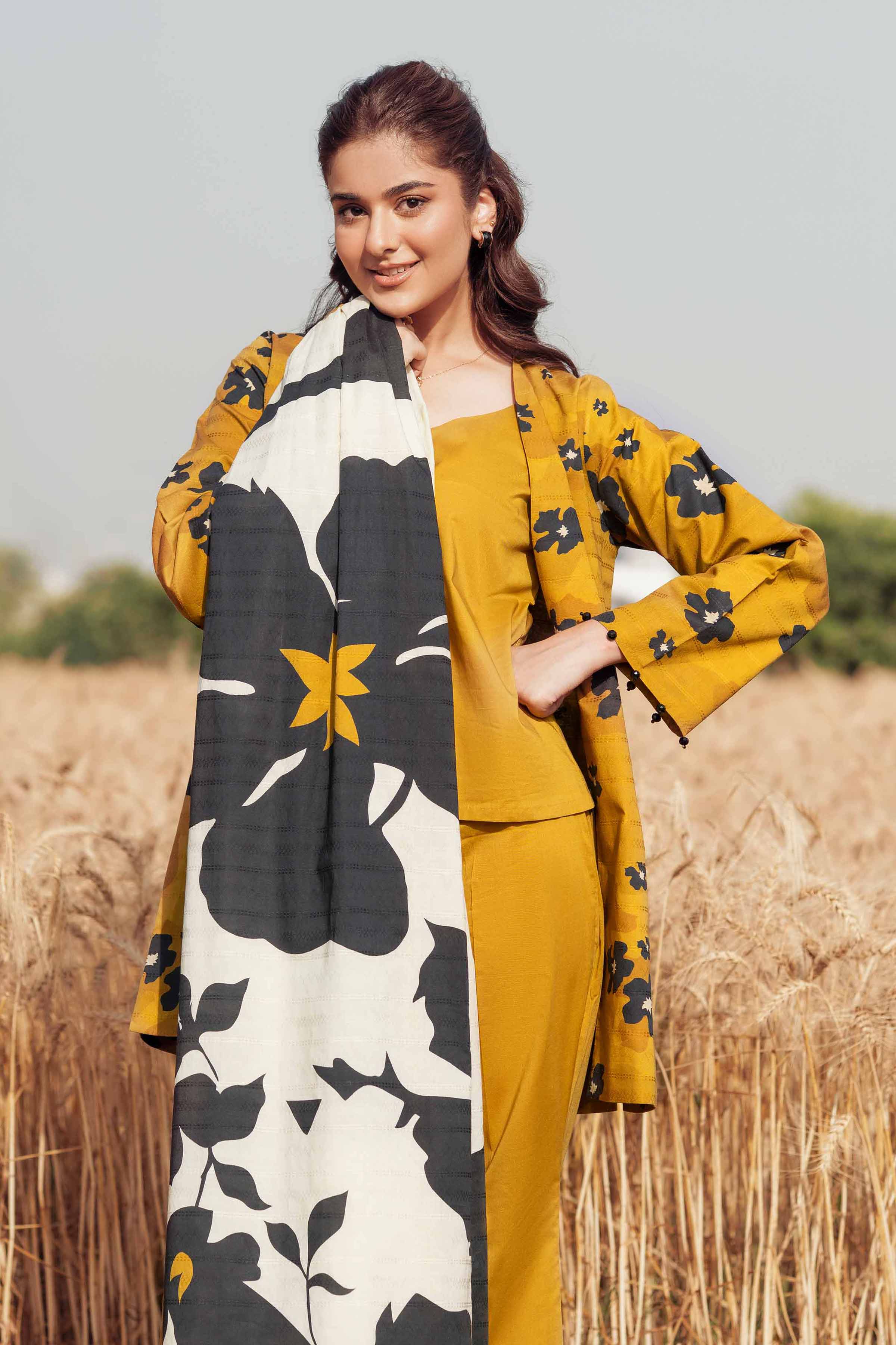 3 Piece - Digital Printed Embroidered Suit - 42502052