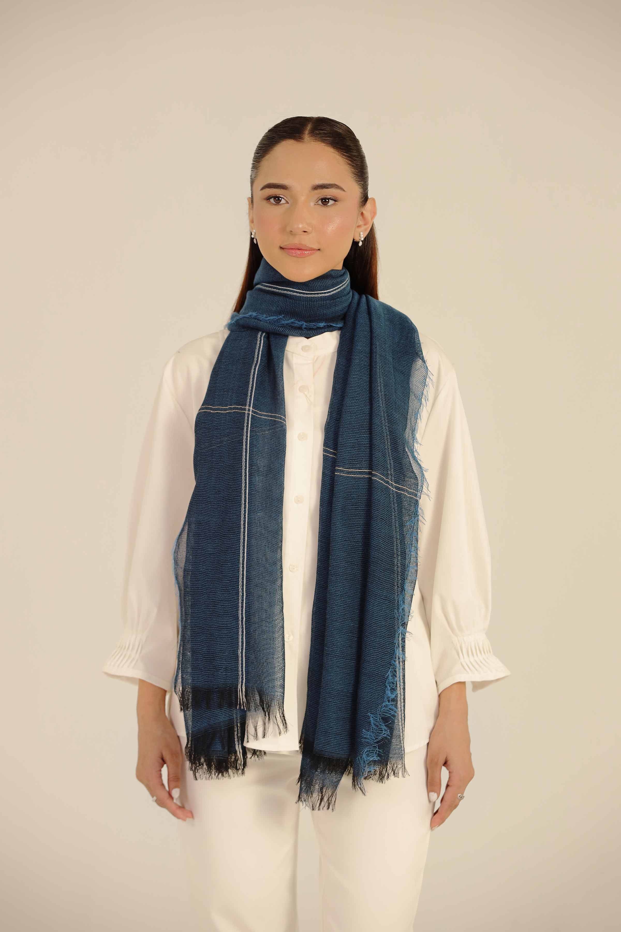 Blue Women Scarf-442642108