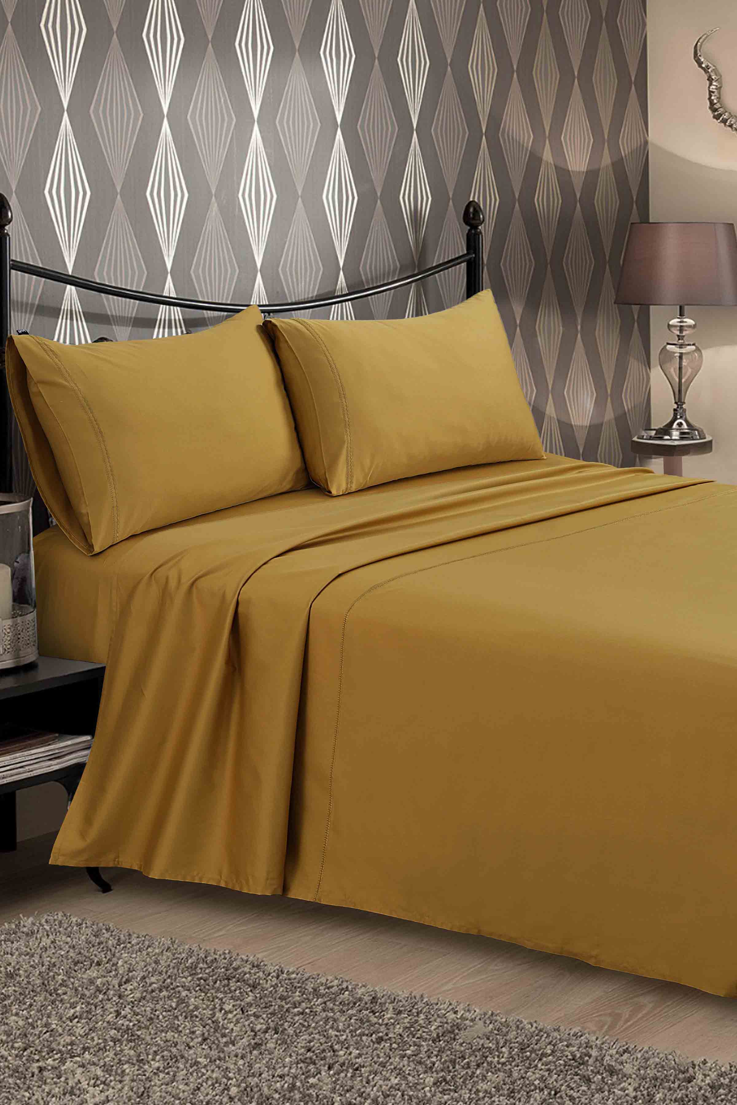 Mustard Dyed Sheet Set