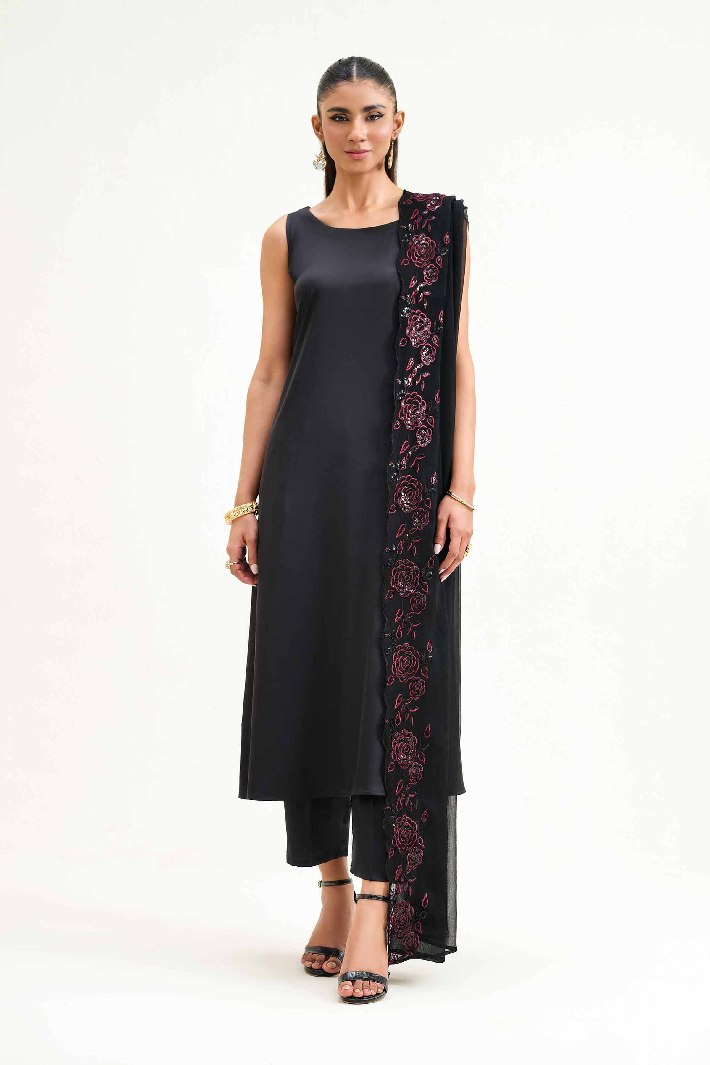 Embroidered Dupatta - KFS25-52