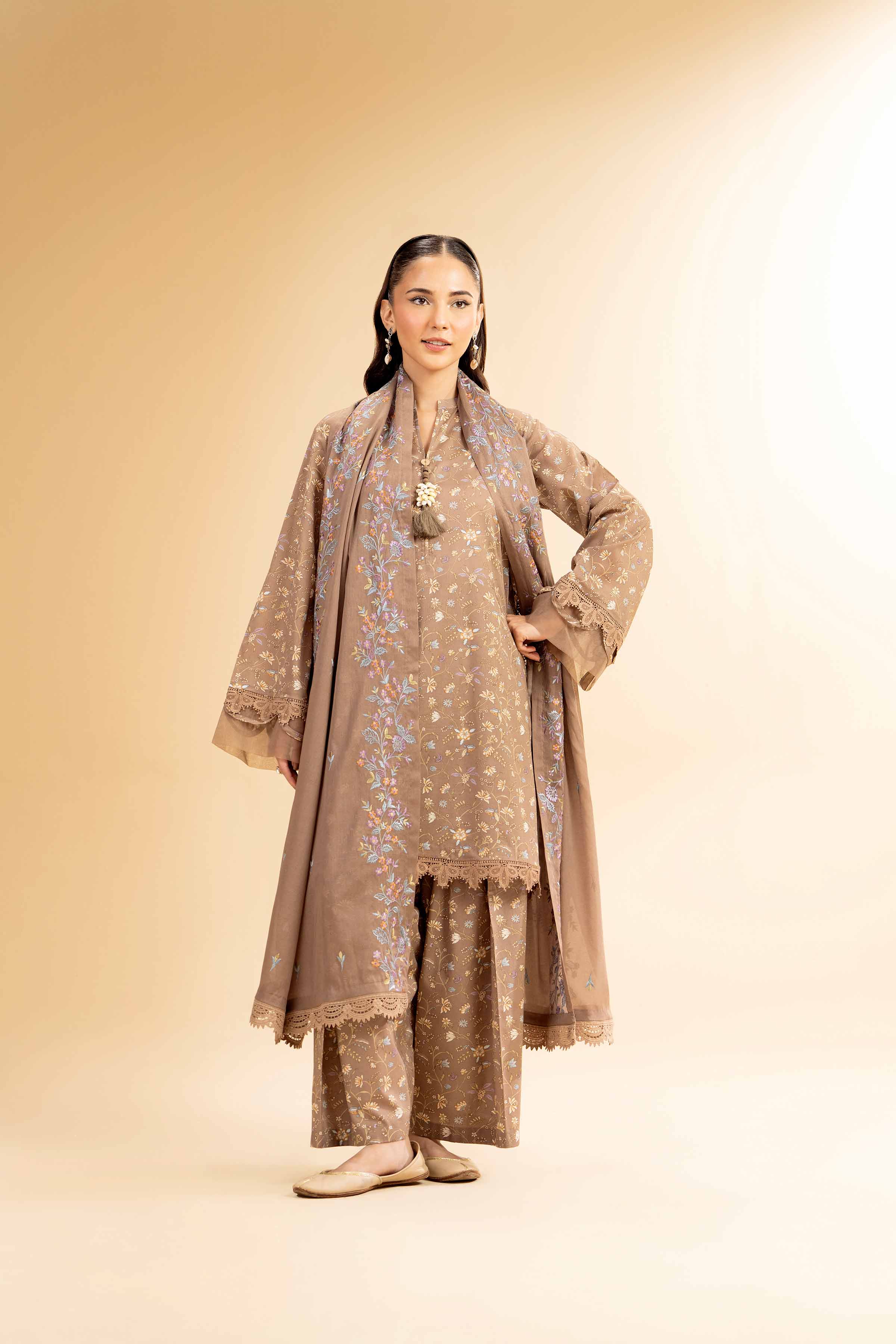 869-3-Piece-Printed-Embroidered-Suit-42501505-5.jpg 3 Piece - Printed Embroidered Suit - 42501505