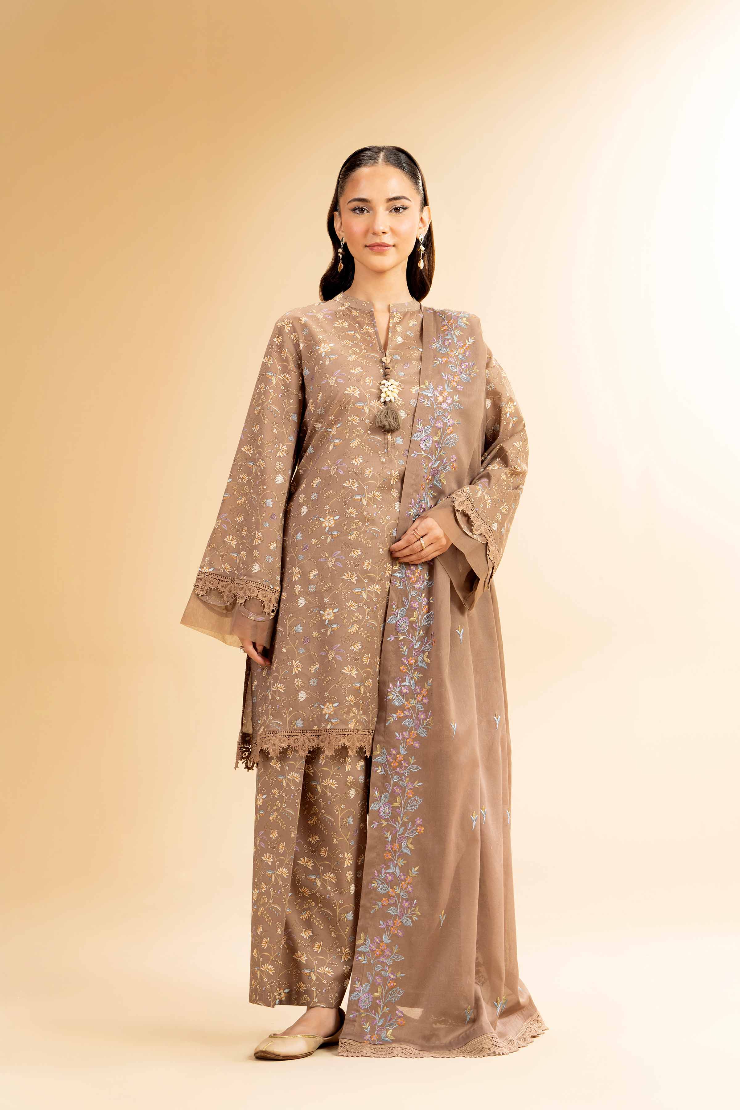 869-3-Piece-Printed-Embroidered-Suit-42501505-6.jpg 3 Piece - Printed Embroidered Suit - 42501505