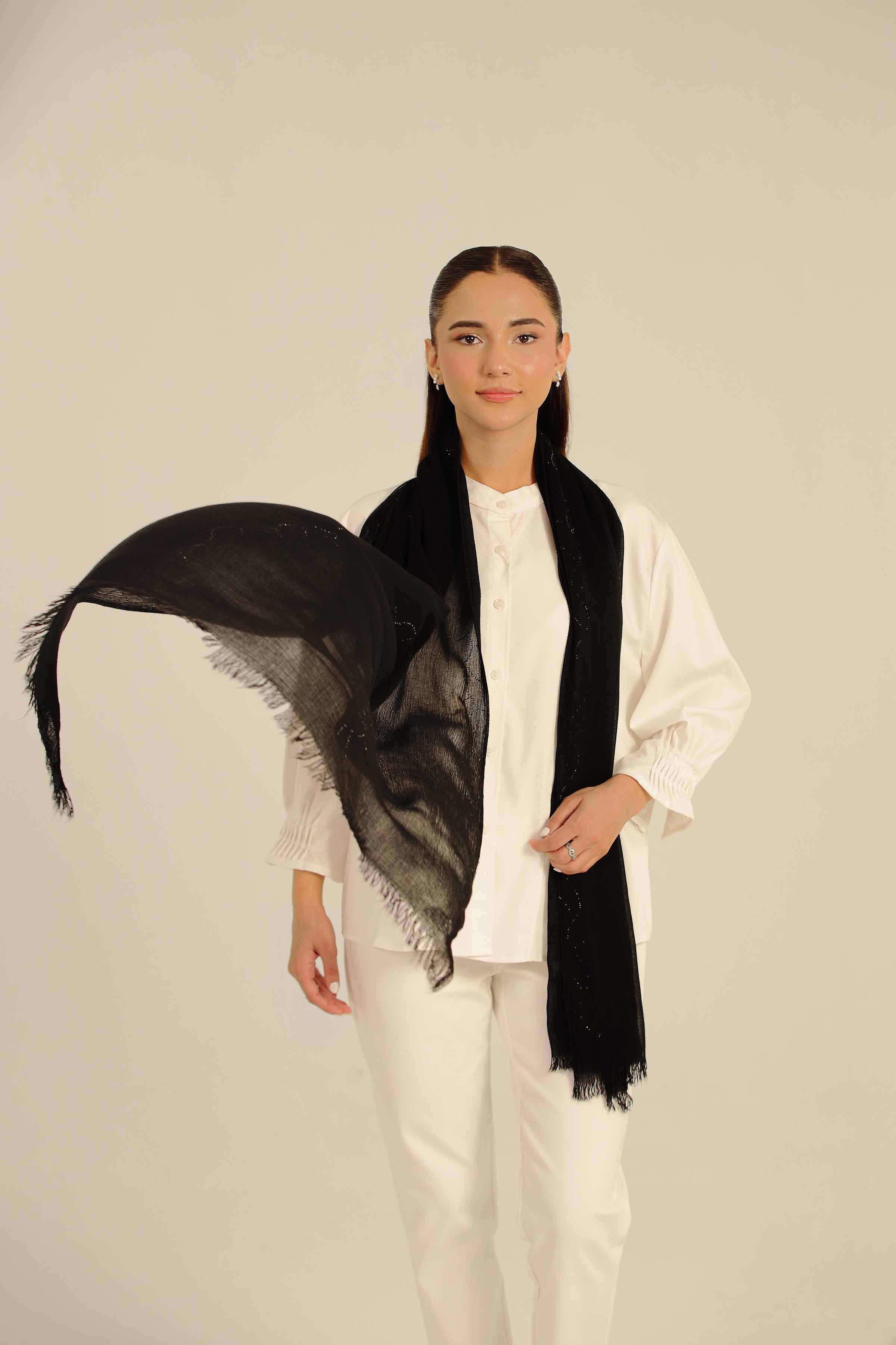 Black Women Scarf-442482103