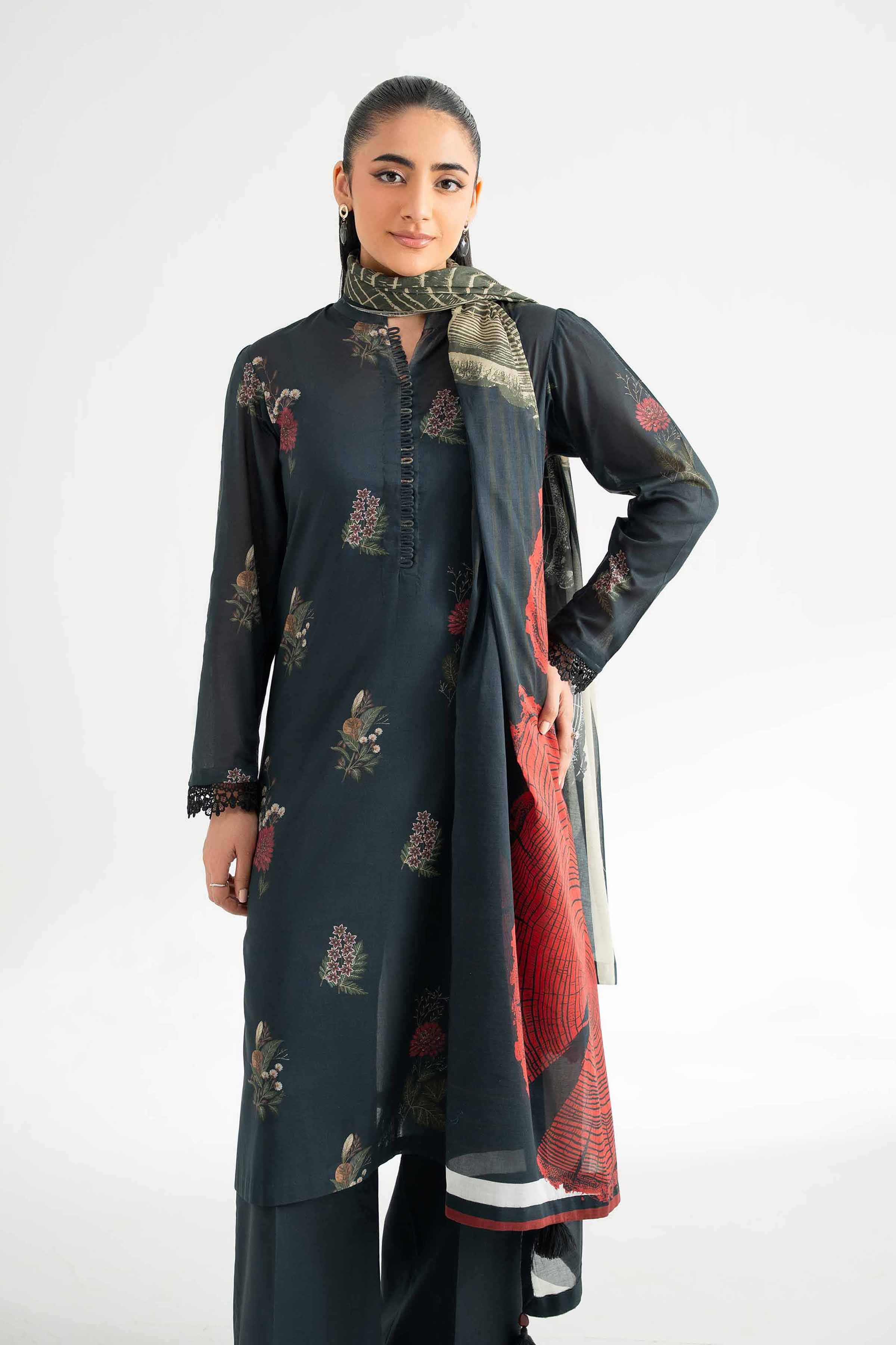 3 Piece - Digital Printed Loose Fabric - 42503220