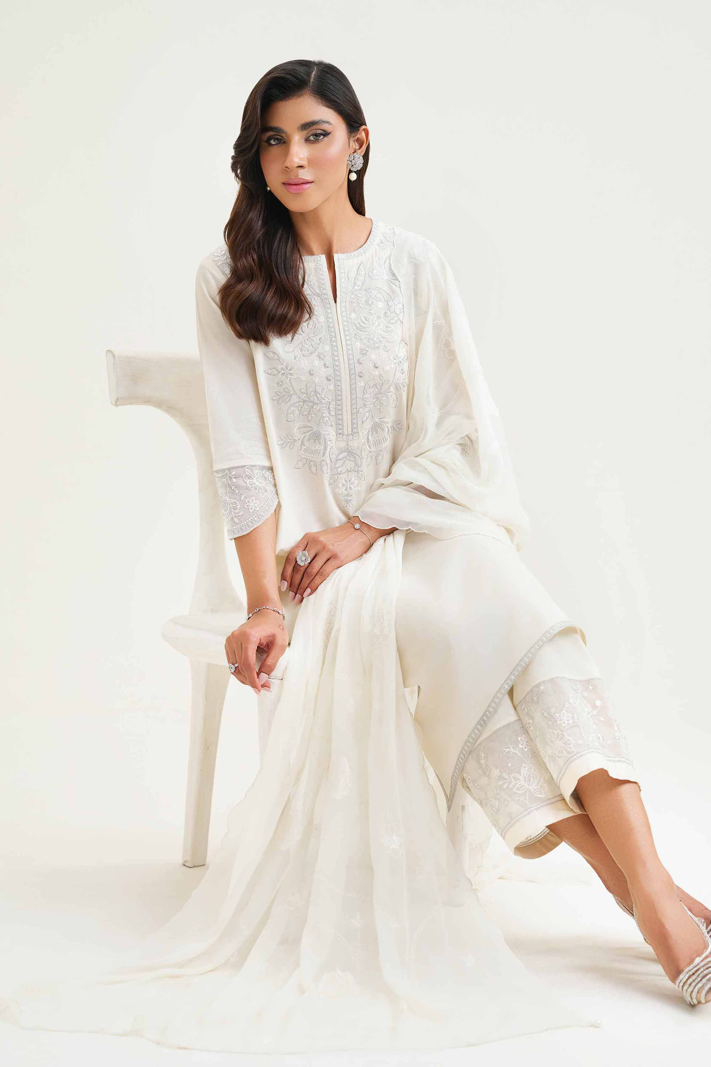 Embroidered Dupatta - KFS25-51
