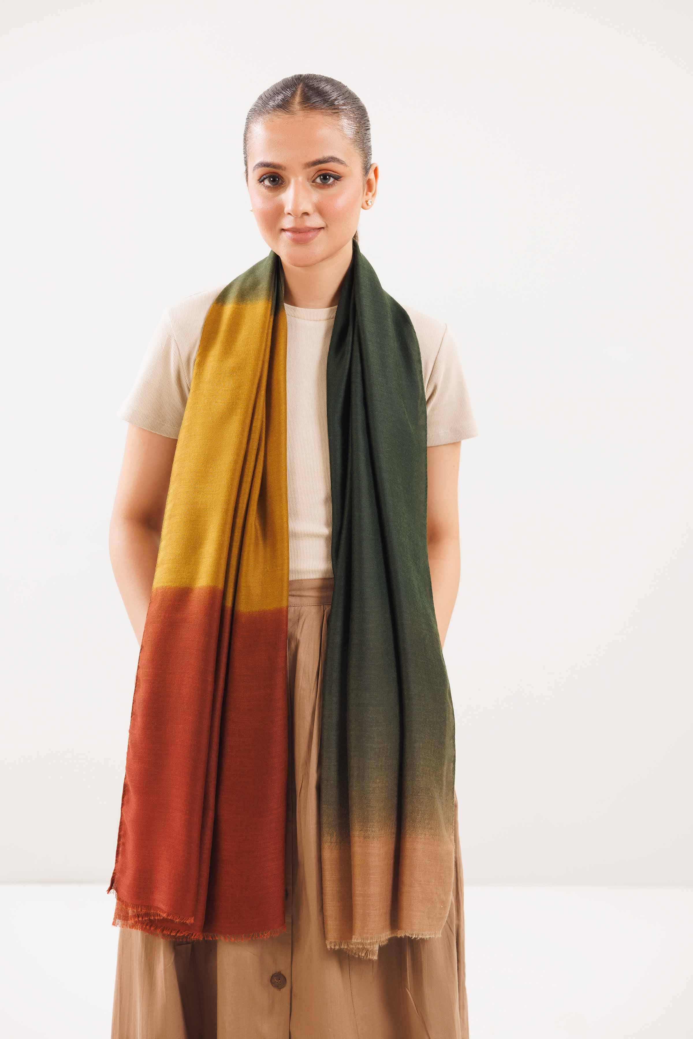 Green Women Scarf-442842104