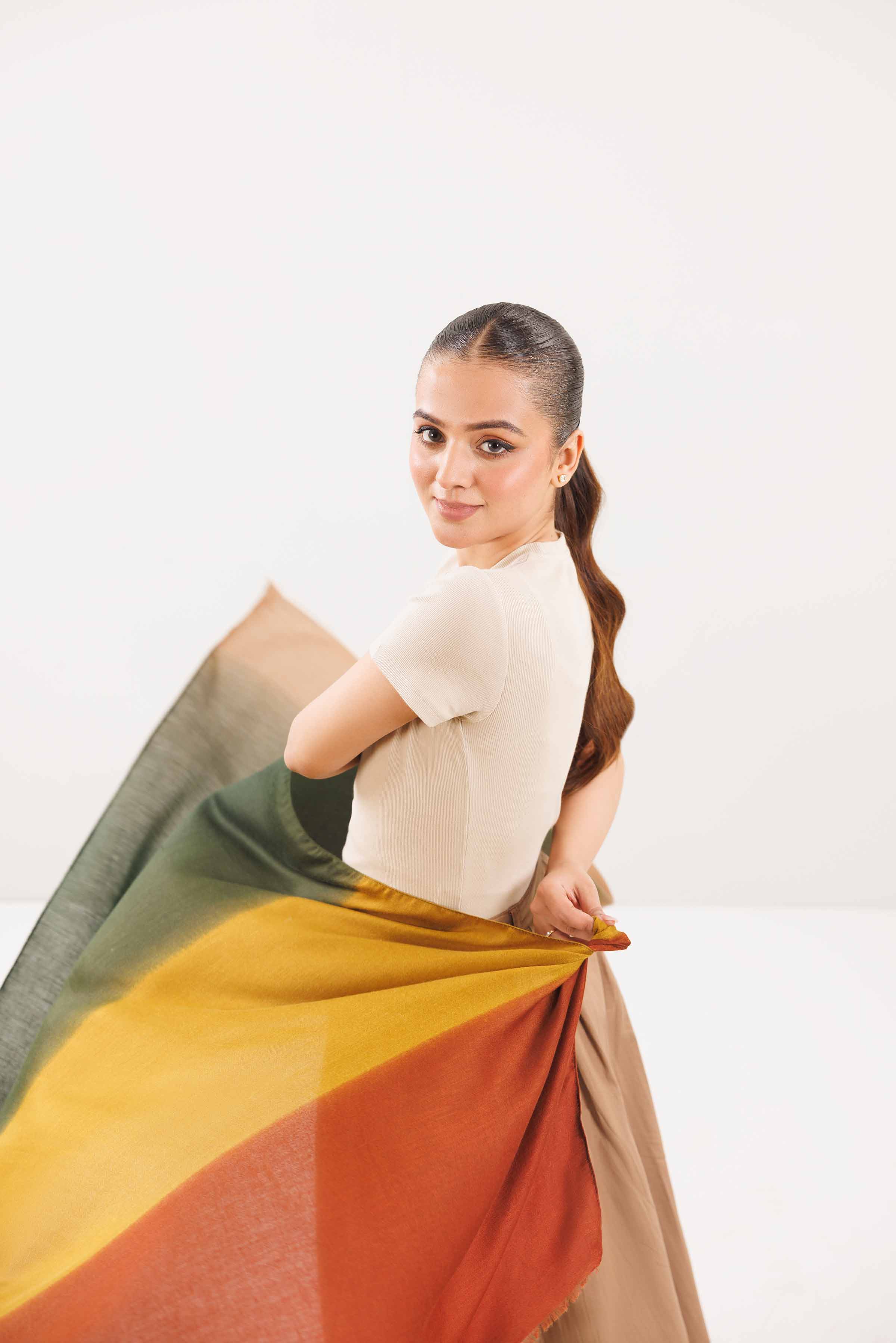 Green Women Scarf-442842104