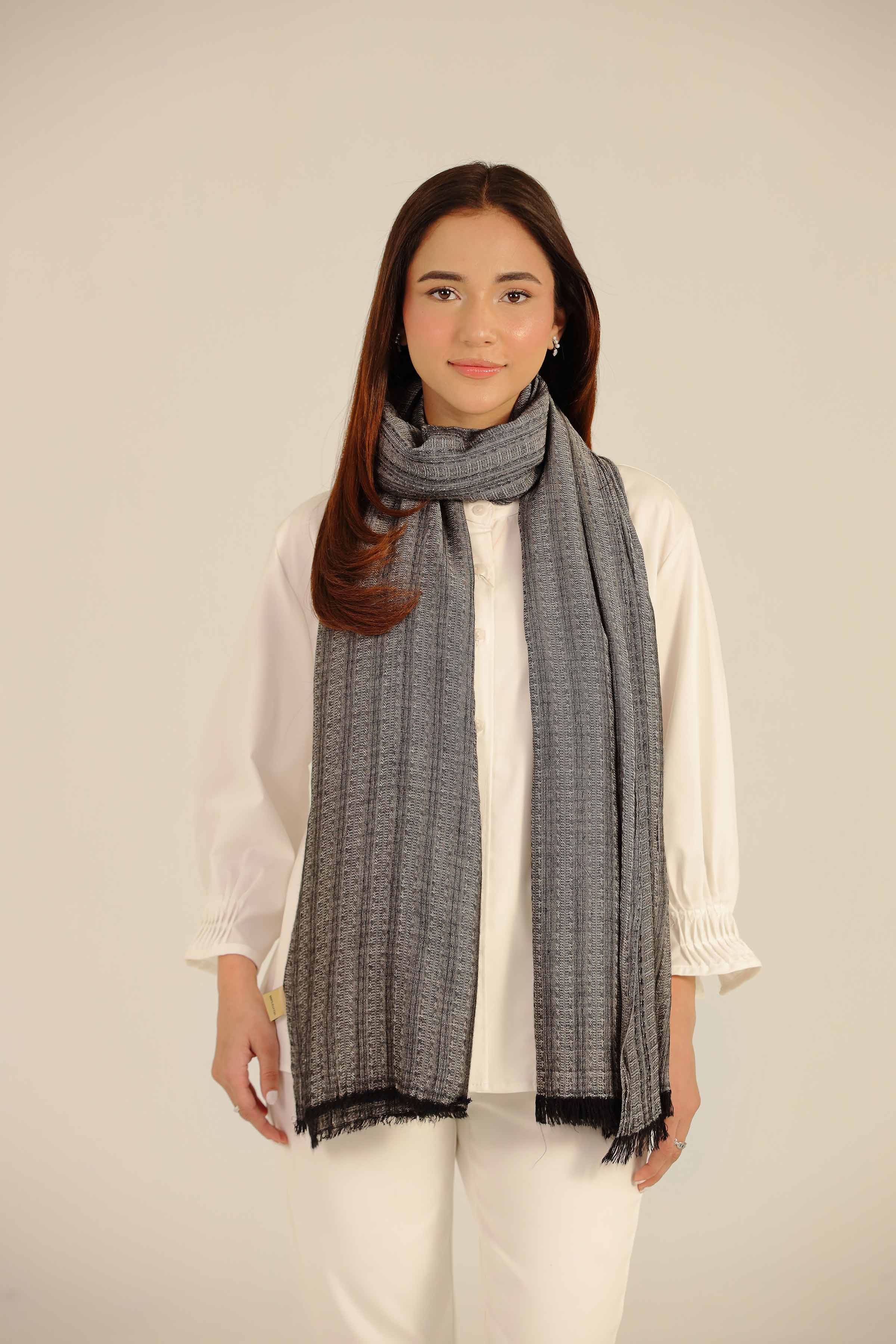 Grey Women Scarf-442682111
