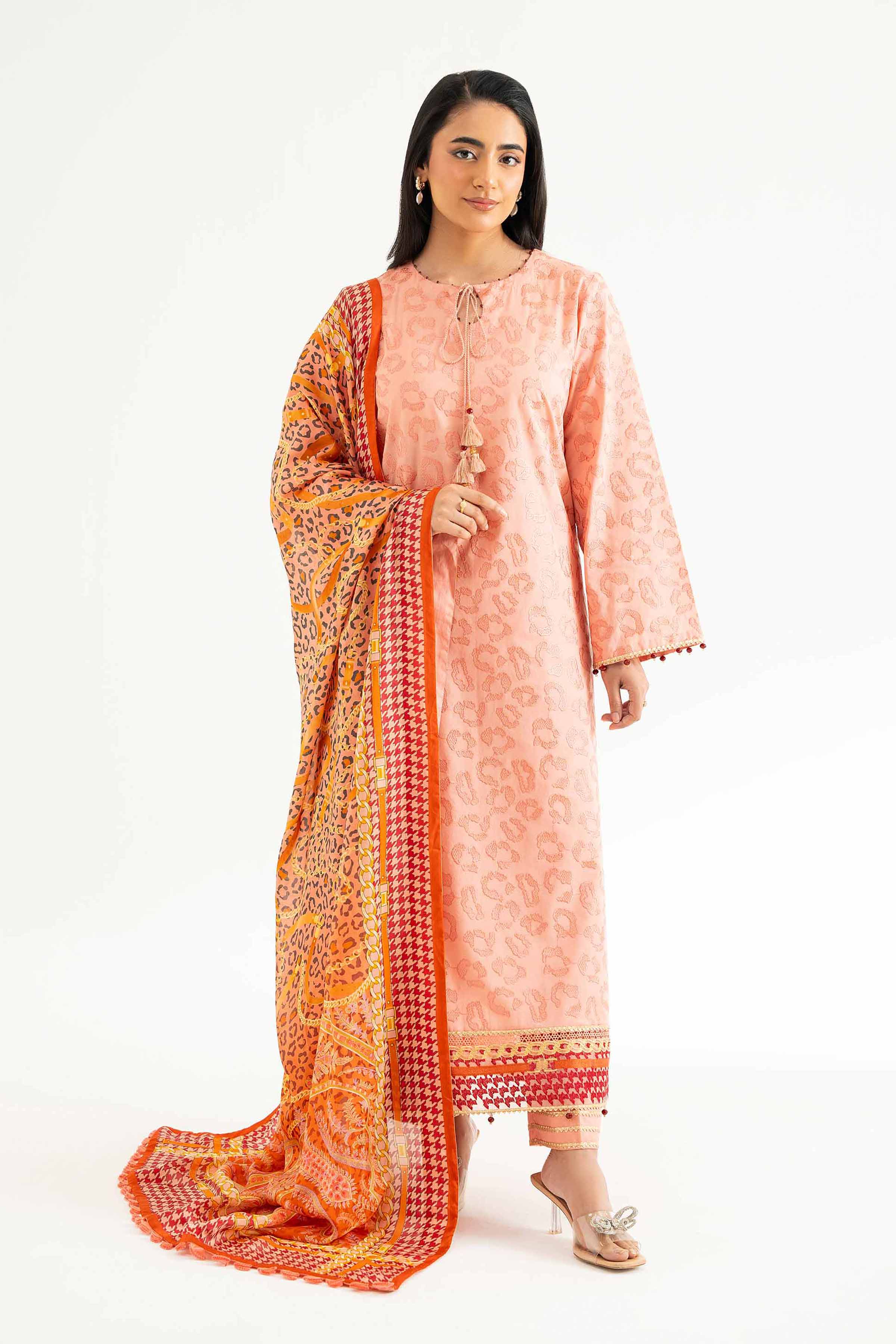 3 Piece - Digital Printed Embroidered Suit - 42501718