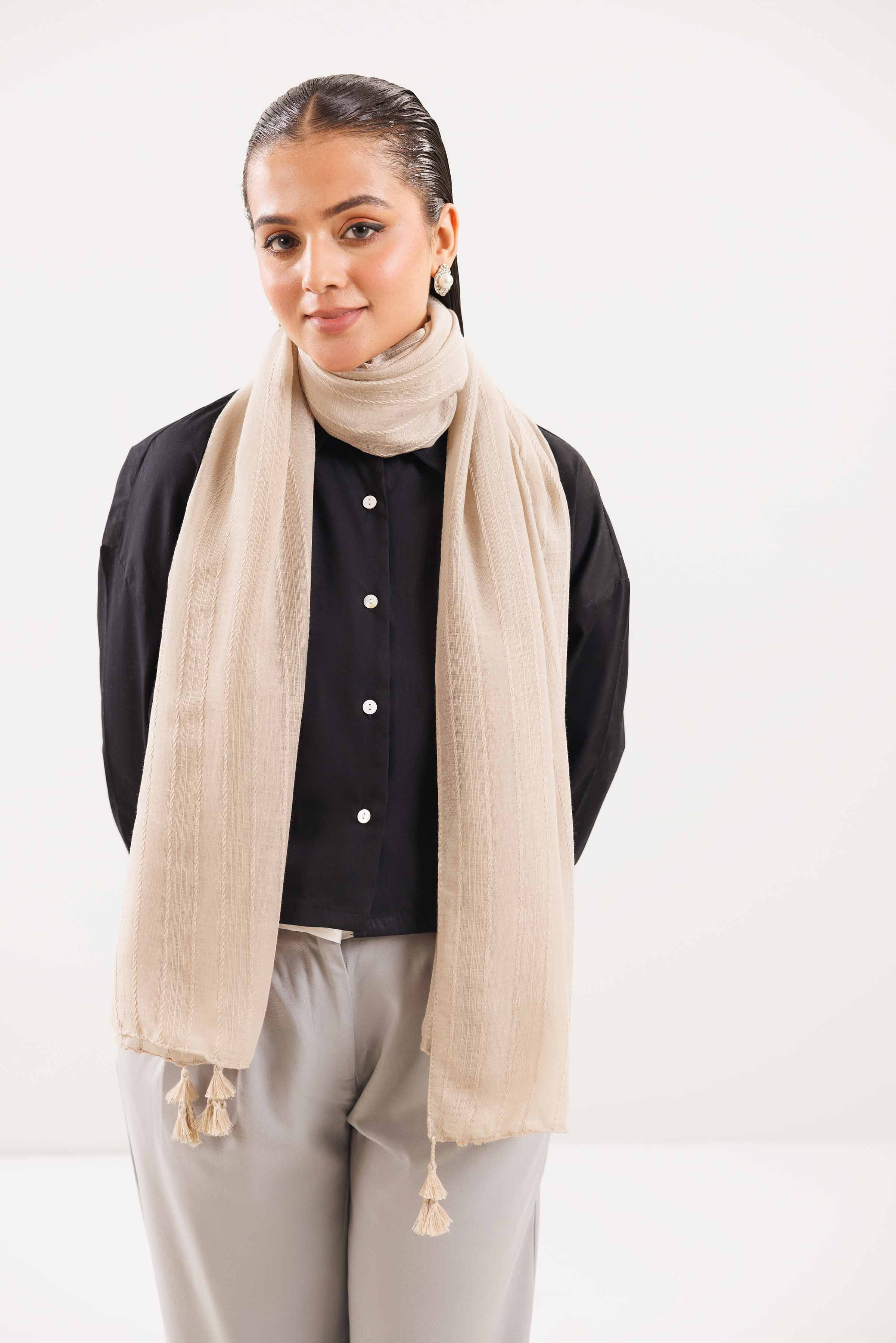 Beige Women Scarf-442792118