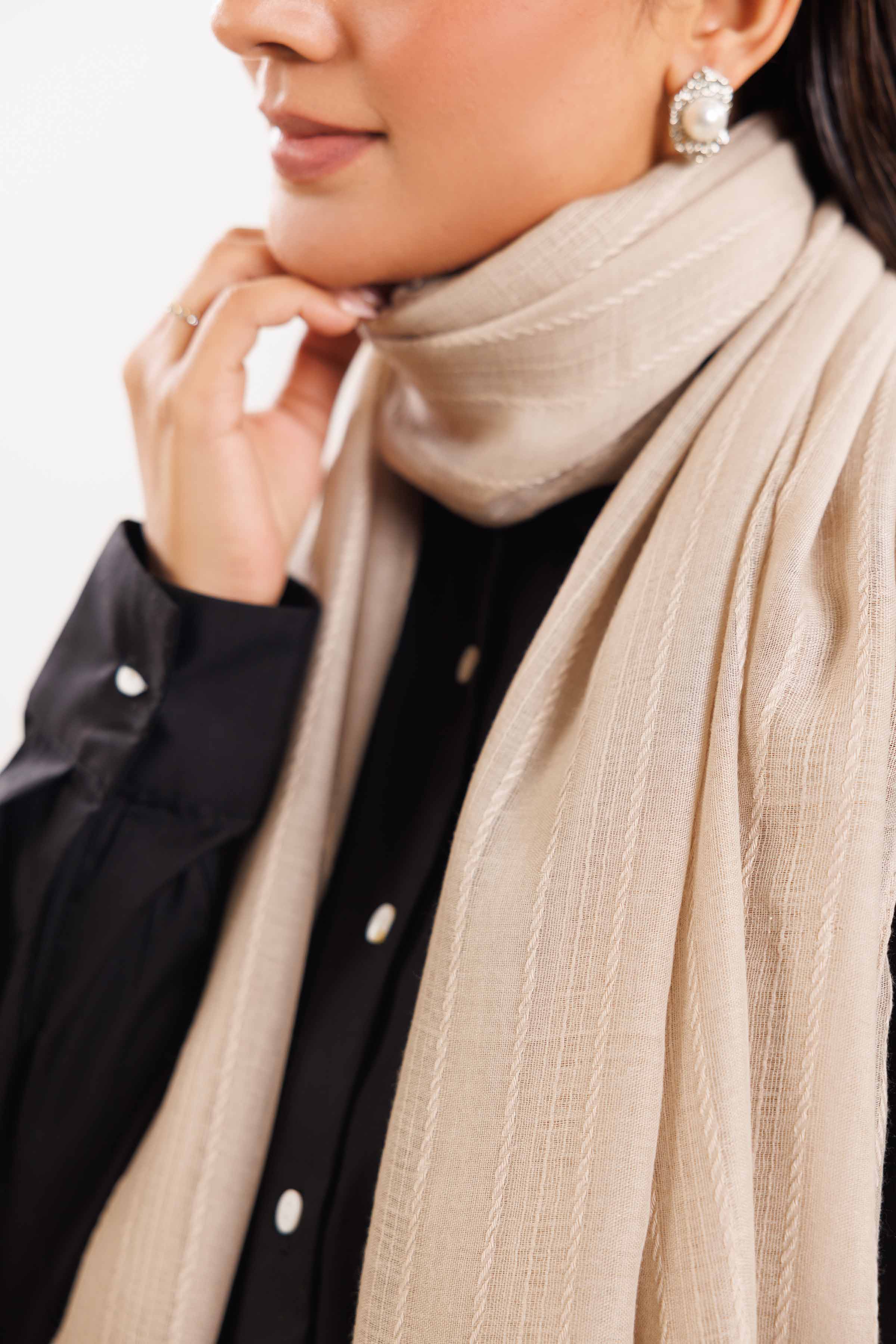 Beige Women Scarf-442792118